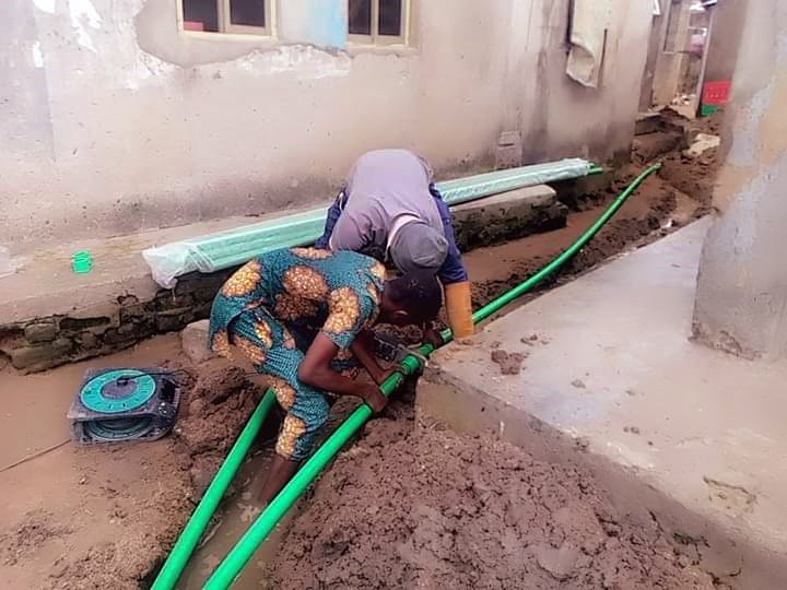 Water pipes installation
